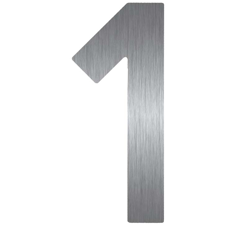 Huisnummer plat 1 inox plus