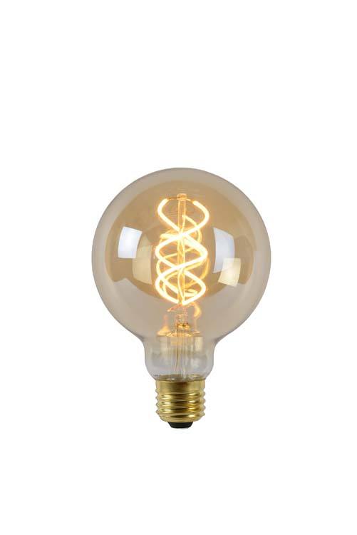 Ampoule filament - ambre - dimmable - Ø9,5cm - E27 - 5W