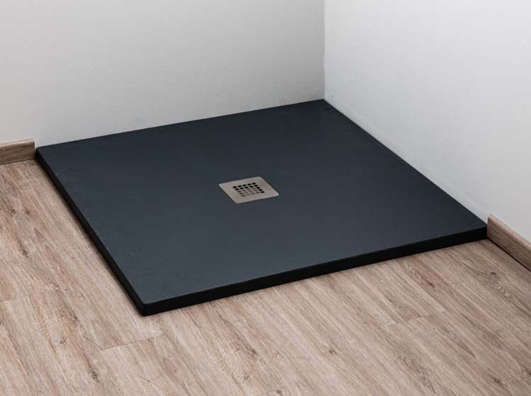 Receveur de douche Minimalism composite avec gelcoat graphite 90x90cm