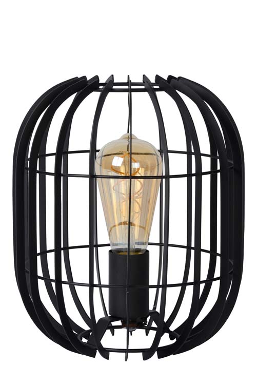 Lampe de table - Ø 22 cm - 1xE27 - Noir