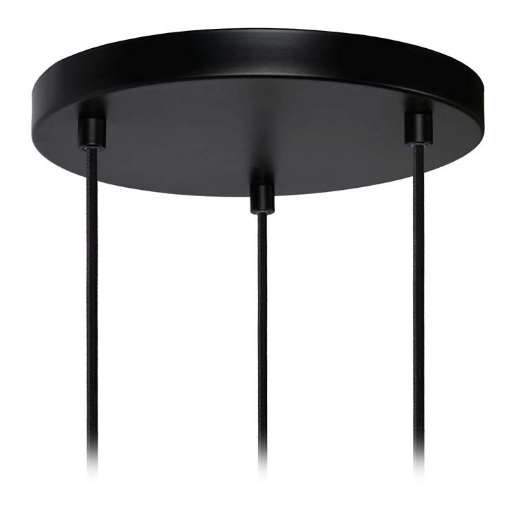 Lucide BASKETT - Hanglamp - 3xE27 - Zwart