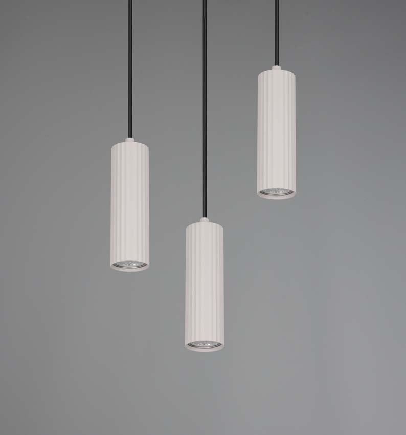Suspension - Gris - Ø28cm - Dimmable - GU10 - 3x10W