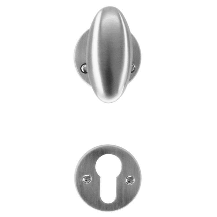 Poignée de porte pro lecce modèle vieux look inox rosace cylindre
