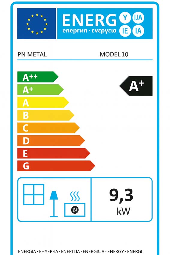 Poêle à pellets Modèle 10 - 9,3kW - 185m³ - bordeaux - 102x44x48cm