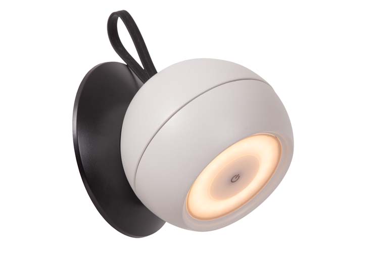 Wandlamp binnen/buiten - wit - dimbaar - LED 1x2W - 3000K - IP54 - magnetisch - oplaadbaar