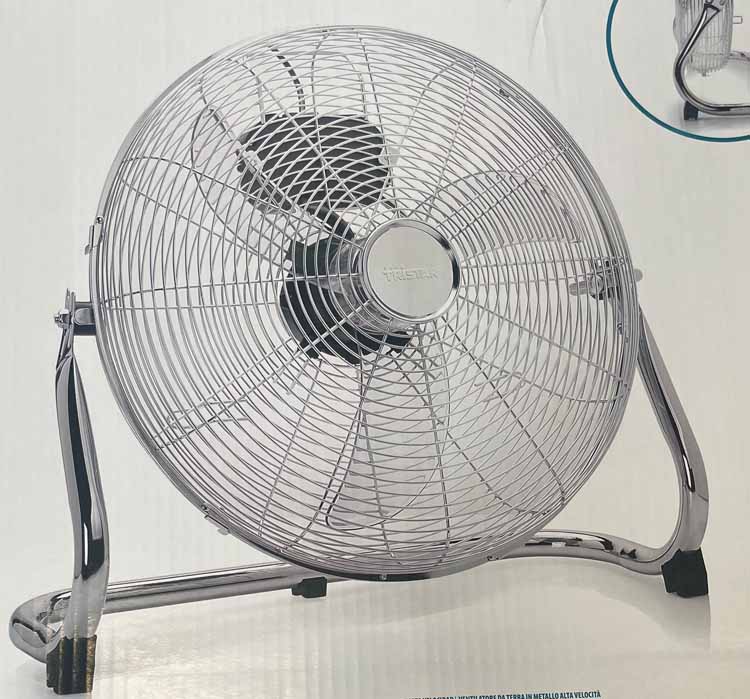 Ventilateur chrome modèle pour sol Ø40cm 3 vitesses