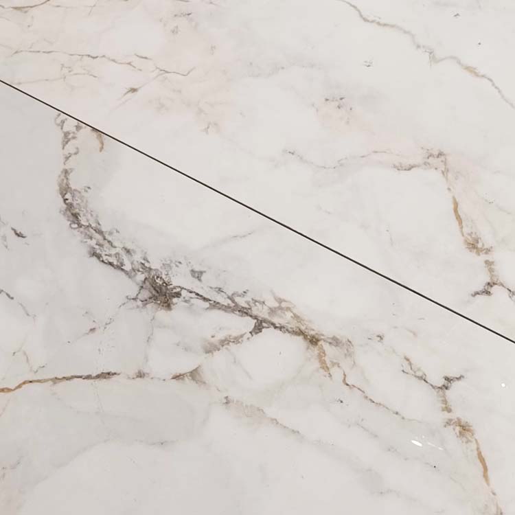 Vloer- en wandtegel Lewis wit/goud 60x120cm