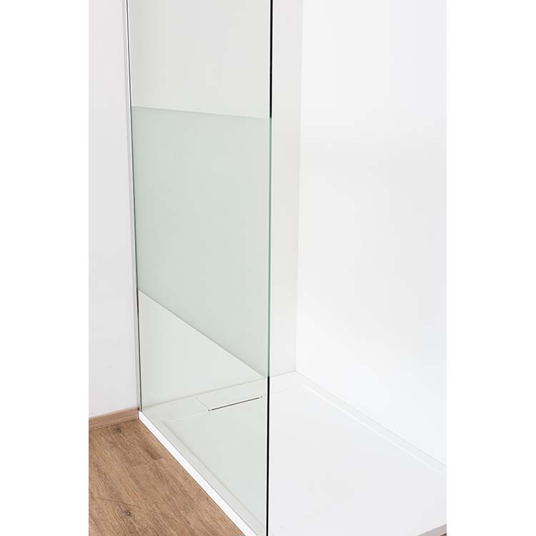 Inloopdouche Anais verzuurd glas met chroom profielset 137x200cm