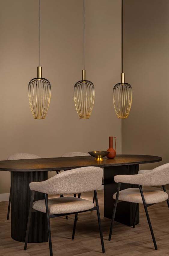 Lucide Vibes Aurelie - Suspension - 3xGU10 (MR11) - Or