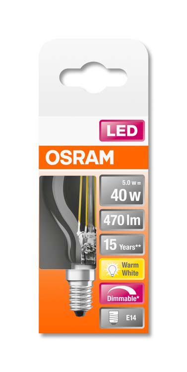 LED lamp retro clp40 E14 4.5W warm wit filament dimbaar