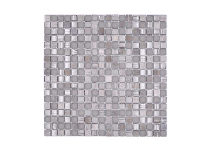 Mosaïque Globe Mix gris mat 30x30cm