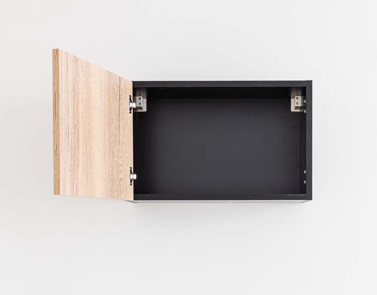 Keukenkast Plenti dampkapkast zwart/houtlook 60x38cm