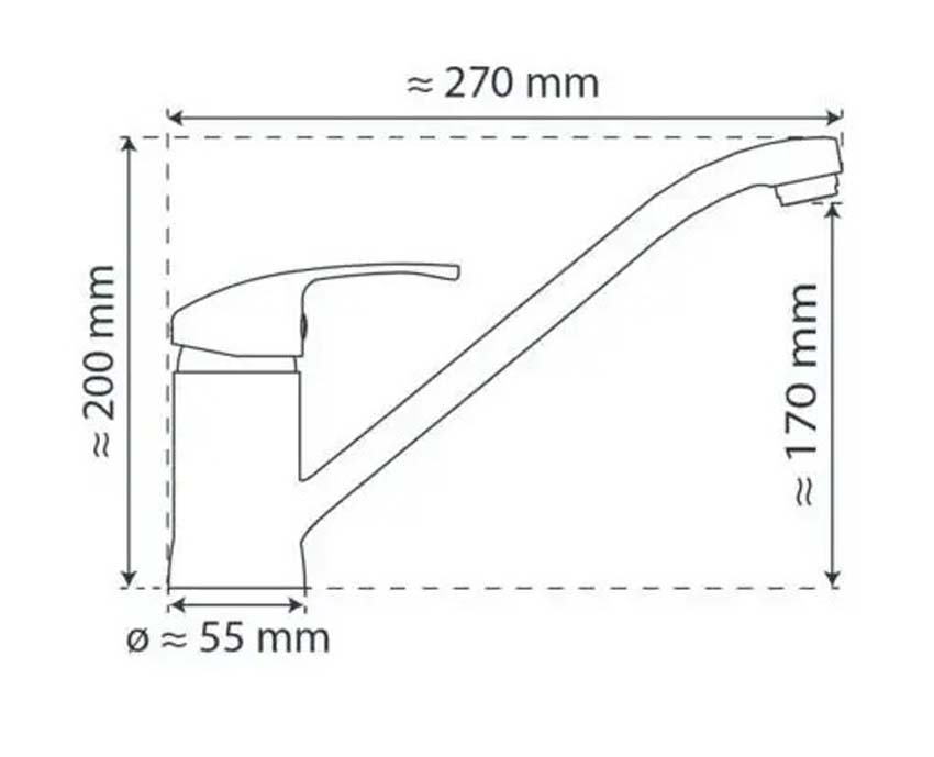 Robinet de cuisine Ferdi noir mat