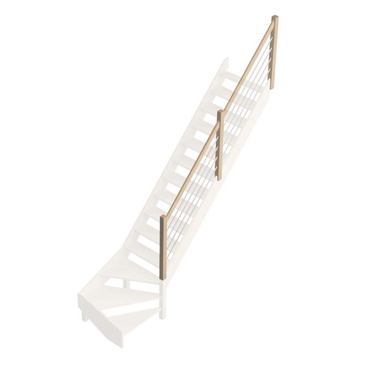 Rampe sapin Leipzig type G pour quart tournant