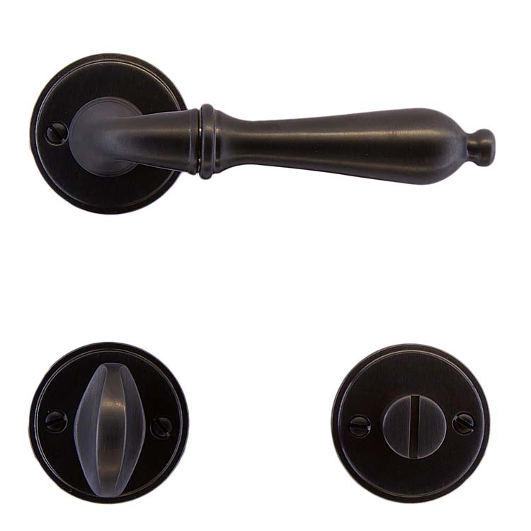 Deurkruk amalfi carbon zwart met WC-slot