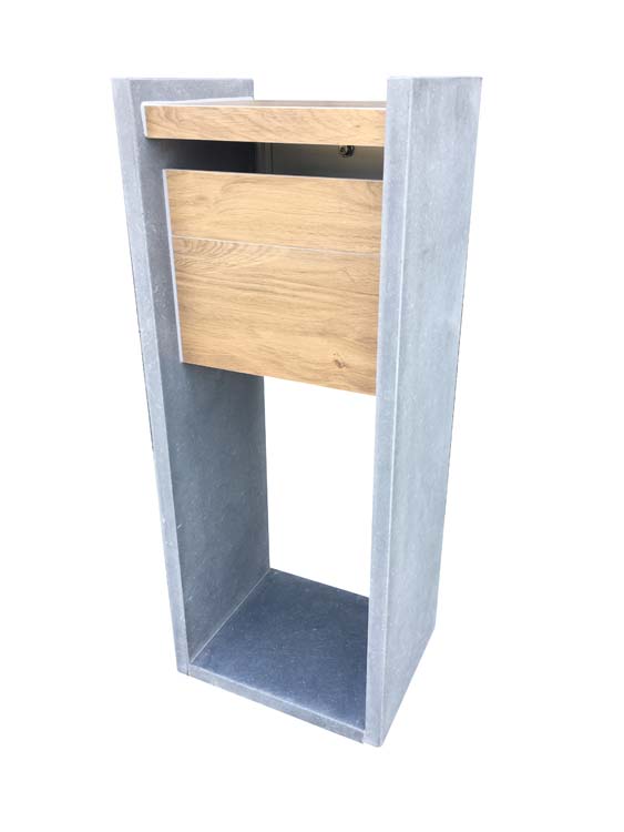 Boîte aux lettres PBB Sambre aspect bois 32x40x100cm