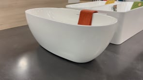 Vrijstaand bad Agata glanzend wit ovaal 165x80cm Vrijstaand bad Agata glanzend wit ovaal 165x80cm