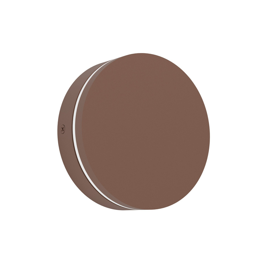 Wandlamp - roest - 14x14x4,7cm - LED - 1x8W - 2700/4000/6500K - 950lm - IP44 - rond