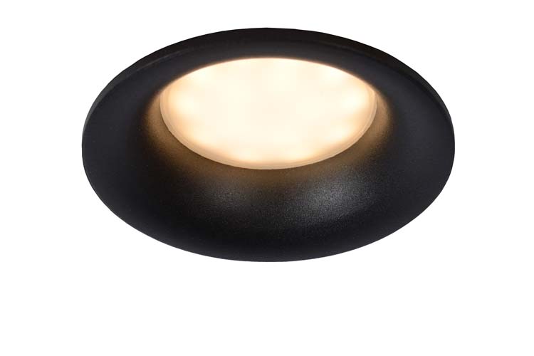 Inbouwspot Badkamer - Ø 8,5 cm - GU10 - IP44 - Zwart