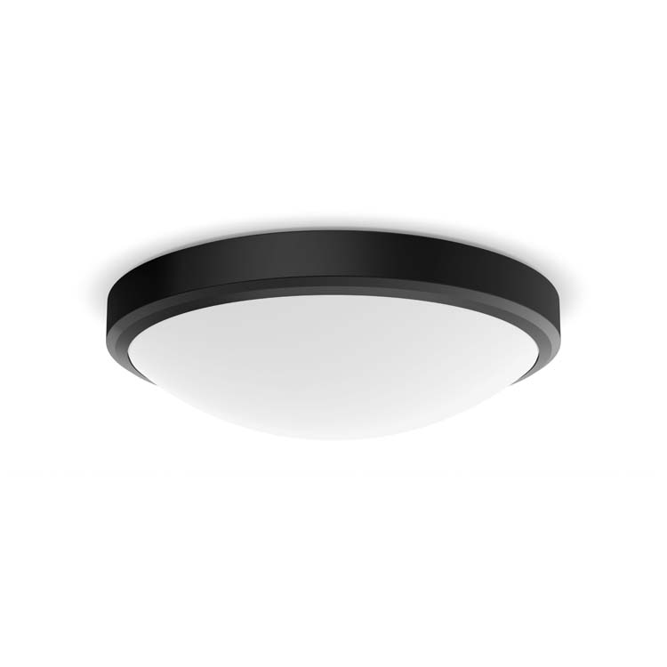 Plafonnier Noir 17W 2700K IP44