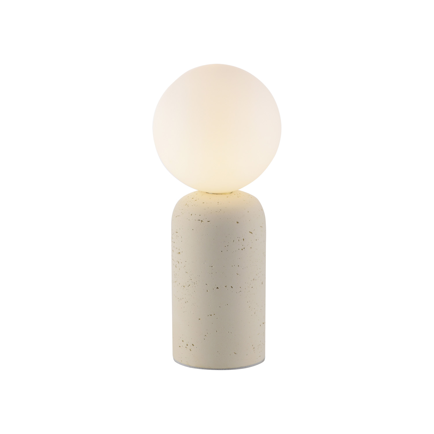 Lampe de table - sable/blanc - aspect travertin - Ø15cm - 1xG9 - 10W max. - ampoule non incluse
