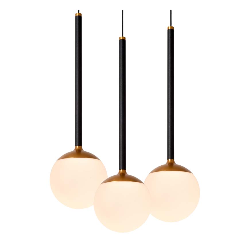 Lucide Premium Calina - Suspension - Ø41,9cm - LED dimmable - CCT - 5x7,4W 2200K/3300K - Noir