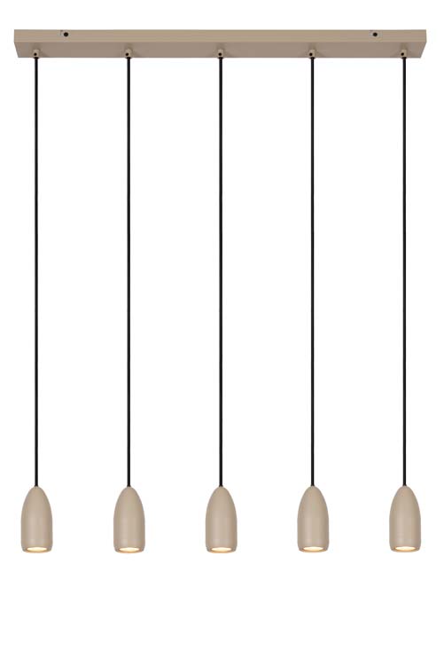 Hanglamp - taupe - 100cm - 5xGU10 - 40W