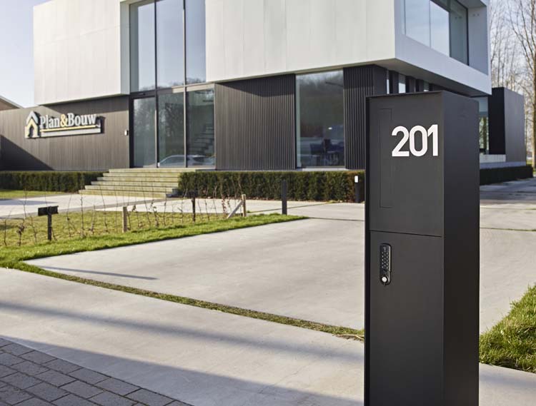 Pakketbrievenbus ONZO (eSafe) Fenix Front zwart