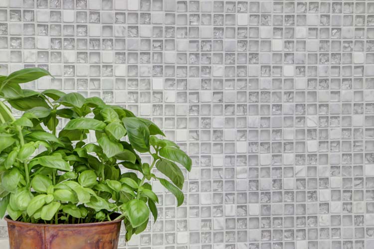 Mosaïque Crystal+ Mix blanc brillant 30,5x30,5cm