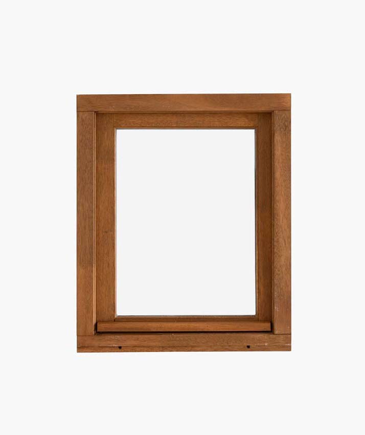 Fenêtre battant bois Meranti Trae 1 vantail 55mm naturel 900x1000mm D