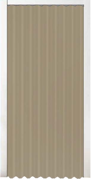 Porte pliante crème simili cuir sur mesure