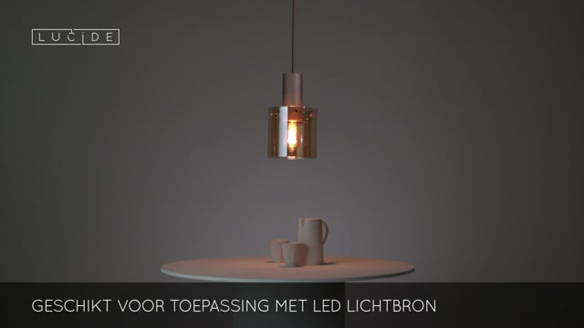 Hanglamp - Ø 20 cm - 1xE27 - Amber