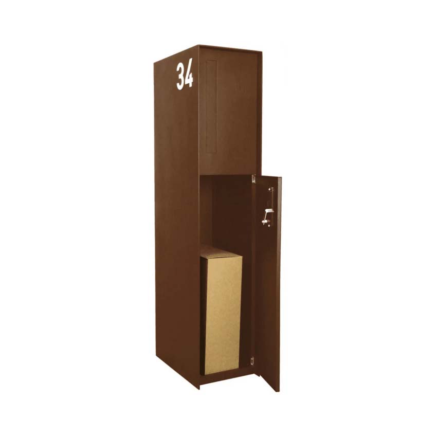 Pakketbrievenbus eSafe Fenix cortenstaal look front connect