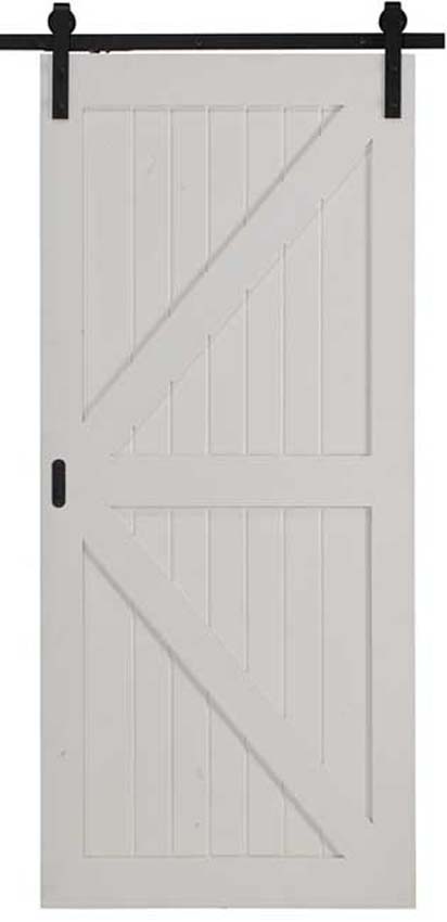 Complete schuifdeur Barn Tristan dennen 93x211,5cm massief hout + rail robust - onbehandeld