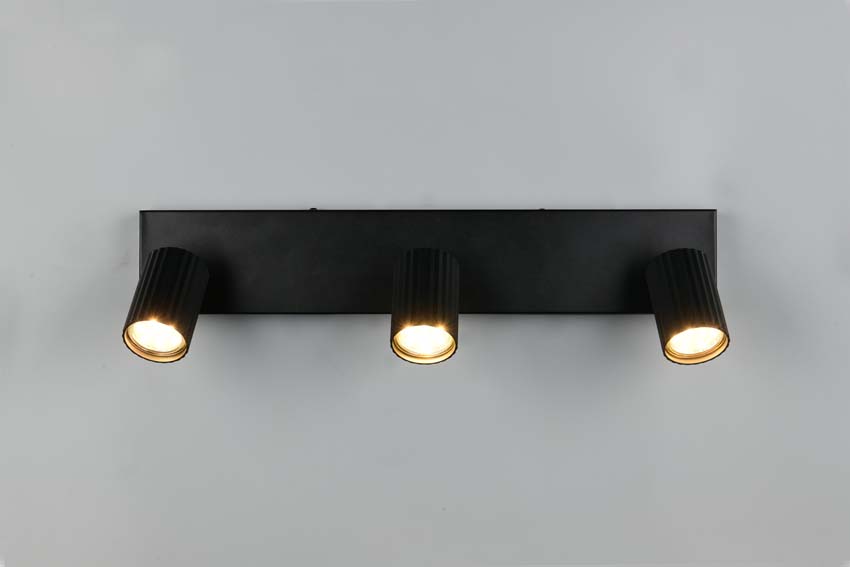 Spot en saillie - Noir - 50x9x14,5cm - Dimmable - GU10 - 3x10W