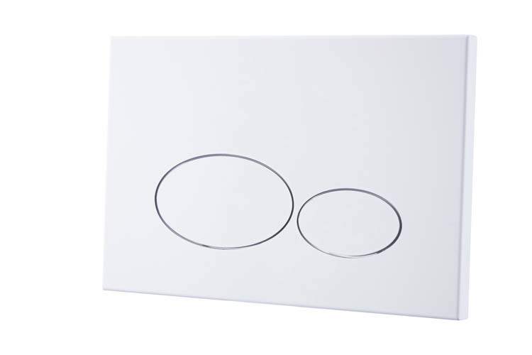 Plaque de commande Kody blanc mat compatible avec UP320 réservoirs de chasse