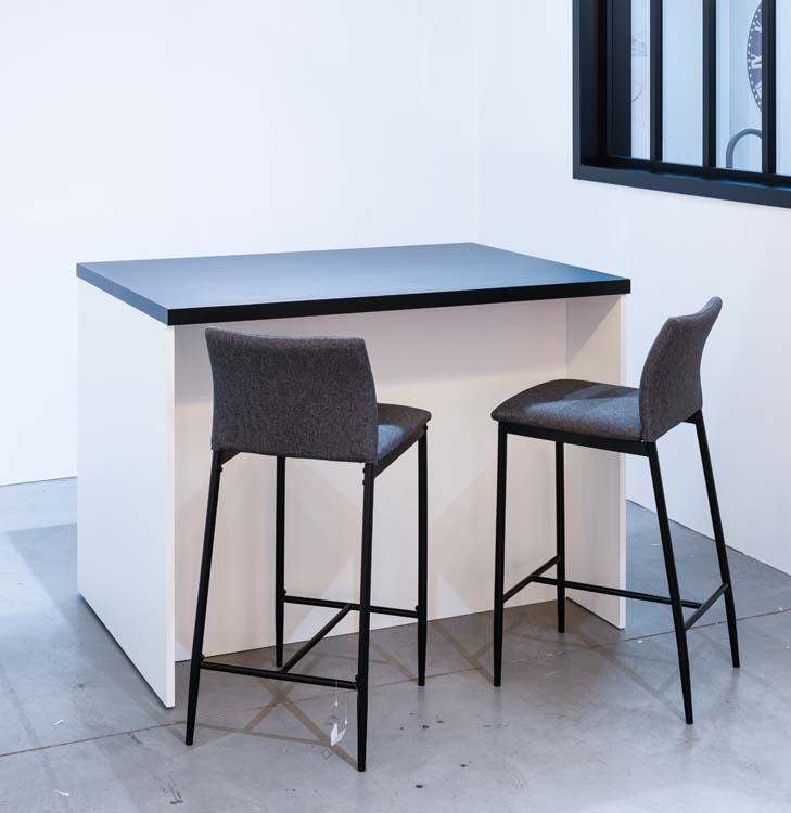 Keukeneiland Plenti wit/zwart 124,5cm