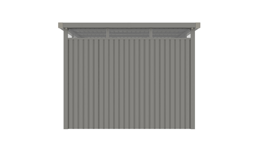 Tuinhuis Segura metaal grijs 294x294x222cm met dubbele deur
