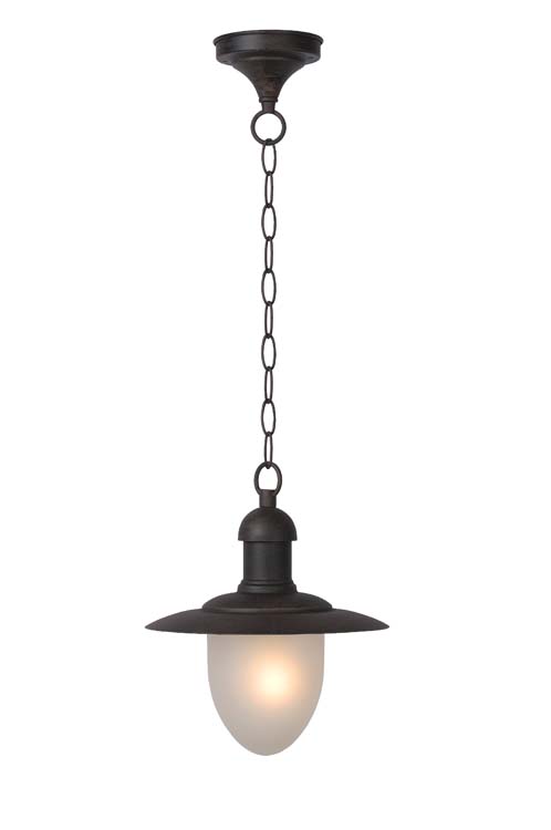 Lucide ARUBA - Hanglamp Buiten - Ø 25 cm - E27 - IP44 - Roest bruin