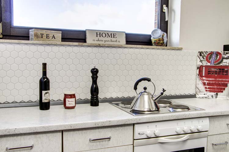 Mosaïque Hexagon blanc mat 32,5x28,1cm