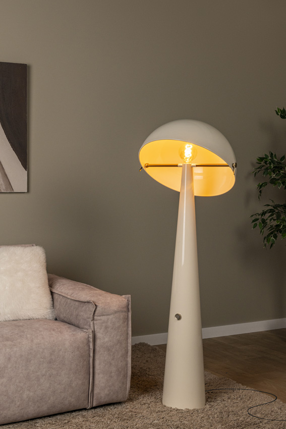 Lucide Vibes Barone - Lampadaire - Ø52,6cm - 1xE27 - Beige