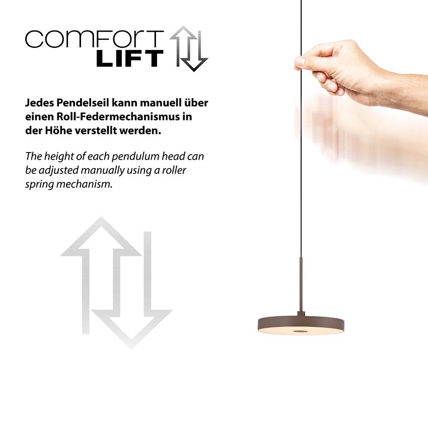 Luminaire suspendu Jojo - Sable - 65cm - dimmable - 3x6,8W - 3000K Luminaire suspendu Jojo - Sable - 65cm - dimmable - 3x6,8W - 3000K