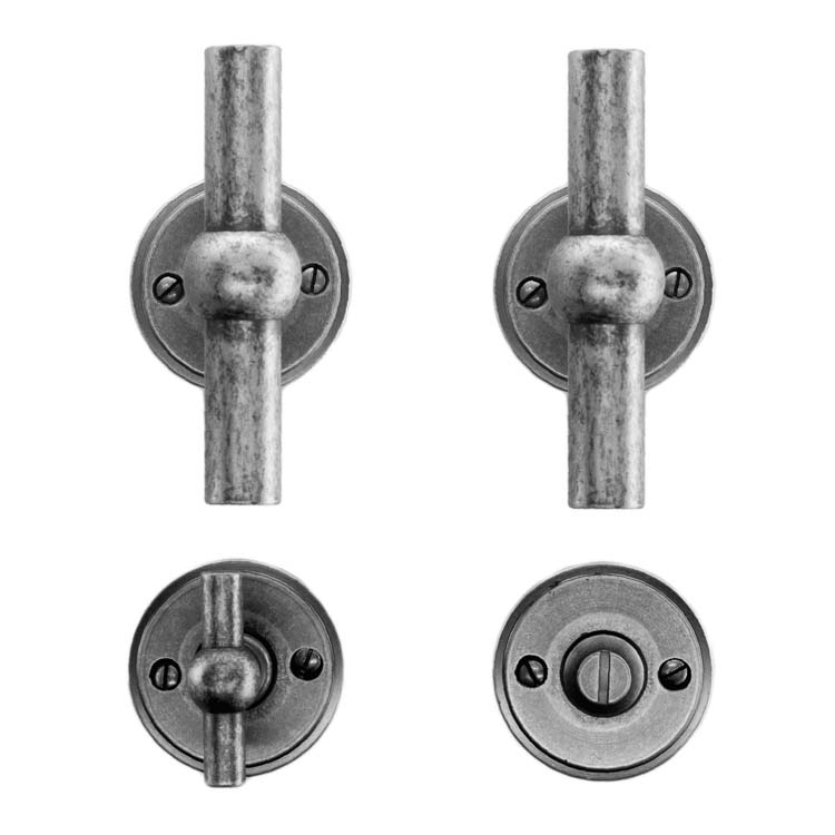 Deurkruk pro grado T+T oud zilver met WC-slot