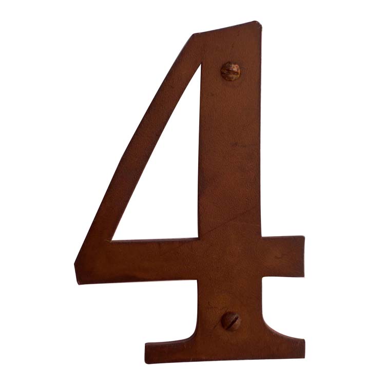 Numéro de maison pro 4 rouille