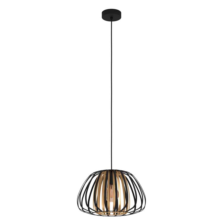 Suspension noir/or diam 37.5cm E27 40W