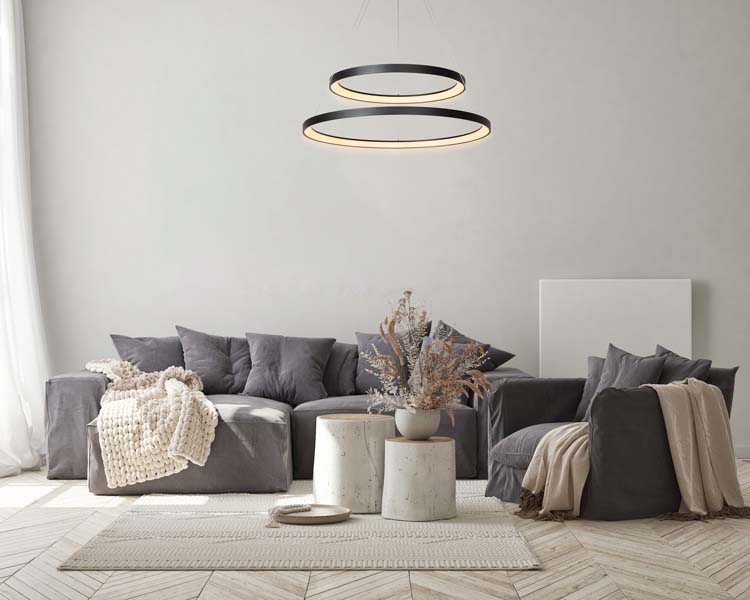 Lucide Premium Vidal - Hanglamp - Ø 78 cm - LED Dimb. - 1x92W 2700K - Zwart Lucide Premium Vidal - Hanglamp - Ø 78 cm - LED Dimb. - 1x92W 2700K - Zwart