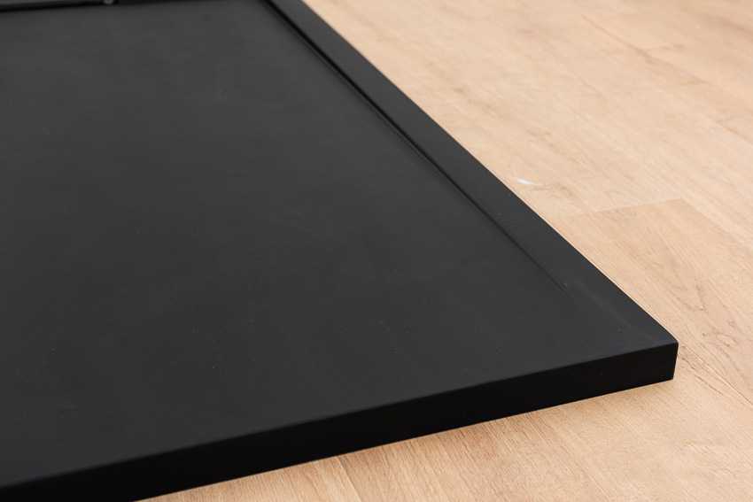 Douchebak Akon polybeton mat zwart 140x90cm