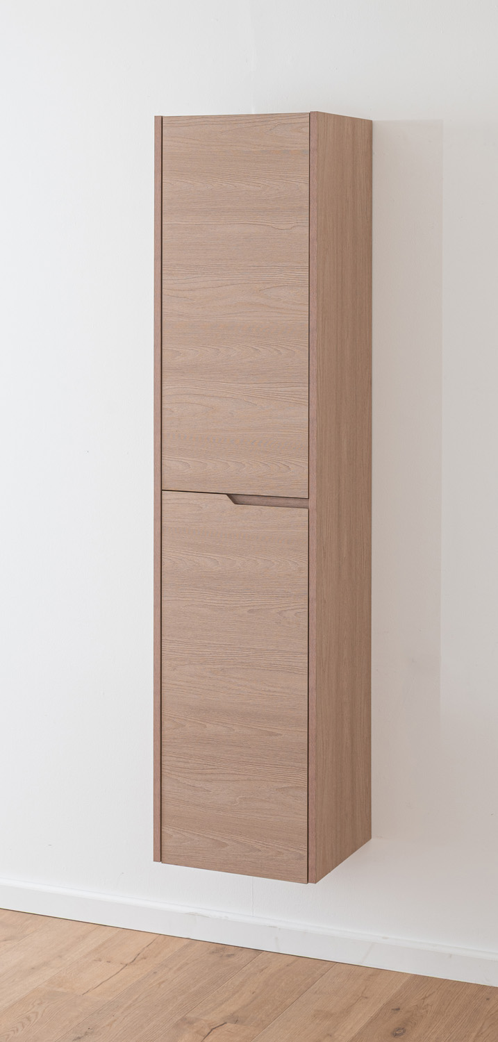 Armoire colonne Tiago sans poignée Nordic oak suspendue 170x40x35cm