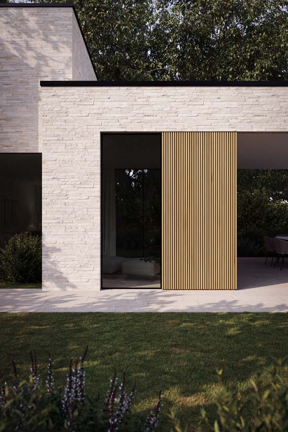 Gevelpaneel Line up Noa WPC eik/zwart 16,7x290x2,5cm