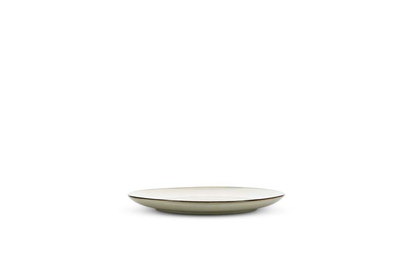 Assiette plate Salt & Pepper Meridian en faïence beige Ø26x3cm